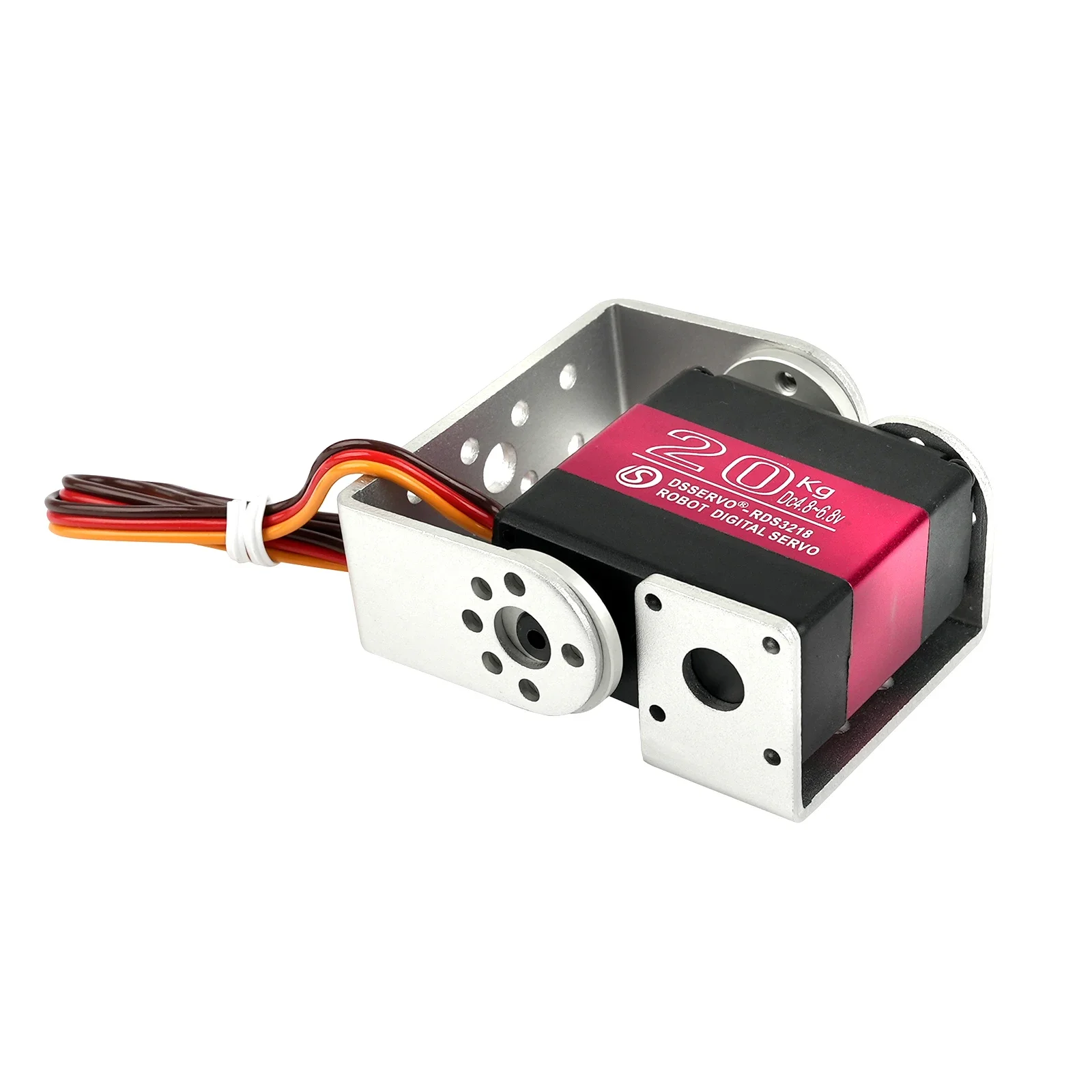 RDS3218 Servo Metal Gear digitale da 20 kg 180/270 gradi IP66 impermeabile con supporto a U per robot per auto RC fai da te