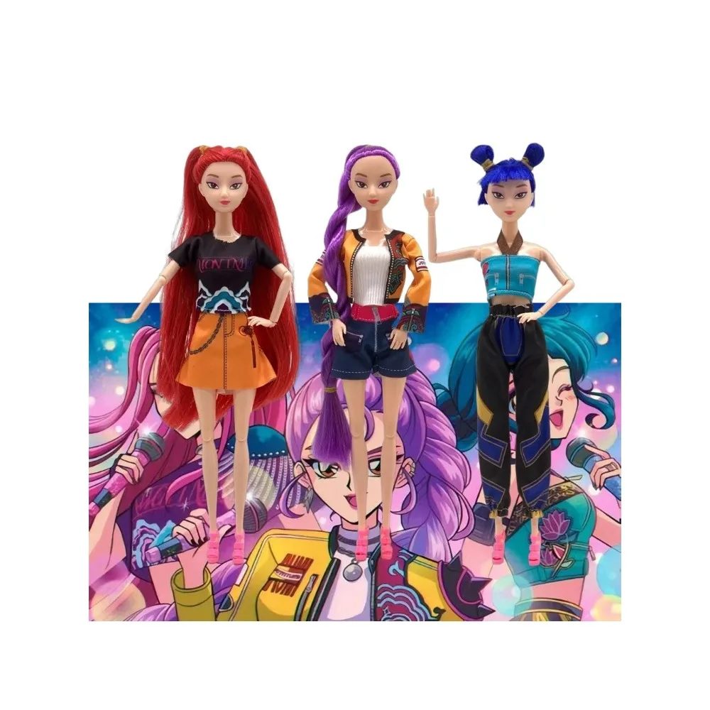 2025 أنيمي K-Pop شيطان الصيادين الساحرة هنتر مجموعة عالية المظهر الغراء دمية دمية الفتاة القلب دمية الزخرفية هدايا العيد