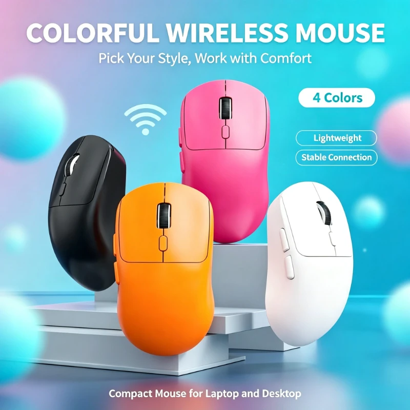 Silent Wireless Mouse 4 Colors Rechargeable Ergonomic Gaming Mice Dual-Mode Bluetooth Computer Gamer Mouse for ipad Office PC