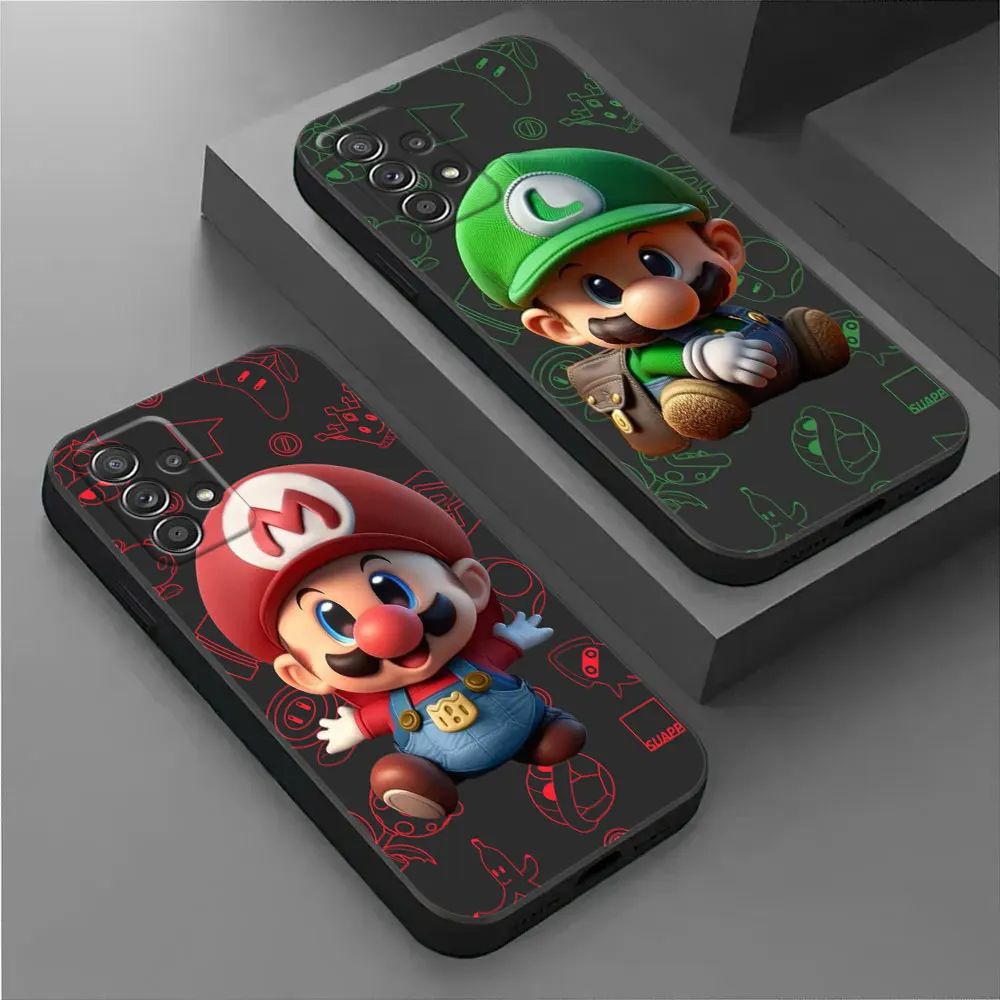 Supers -Bros Marios Kart For Samsung Galaxy A55 Case A54 A52S A53 A51 A34 A35 A33 A32 A50 A72 A71 A30 A7 A9 2018 Case Soft Cover