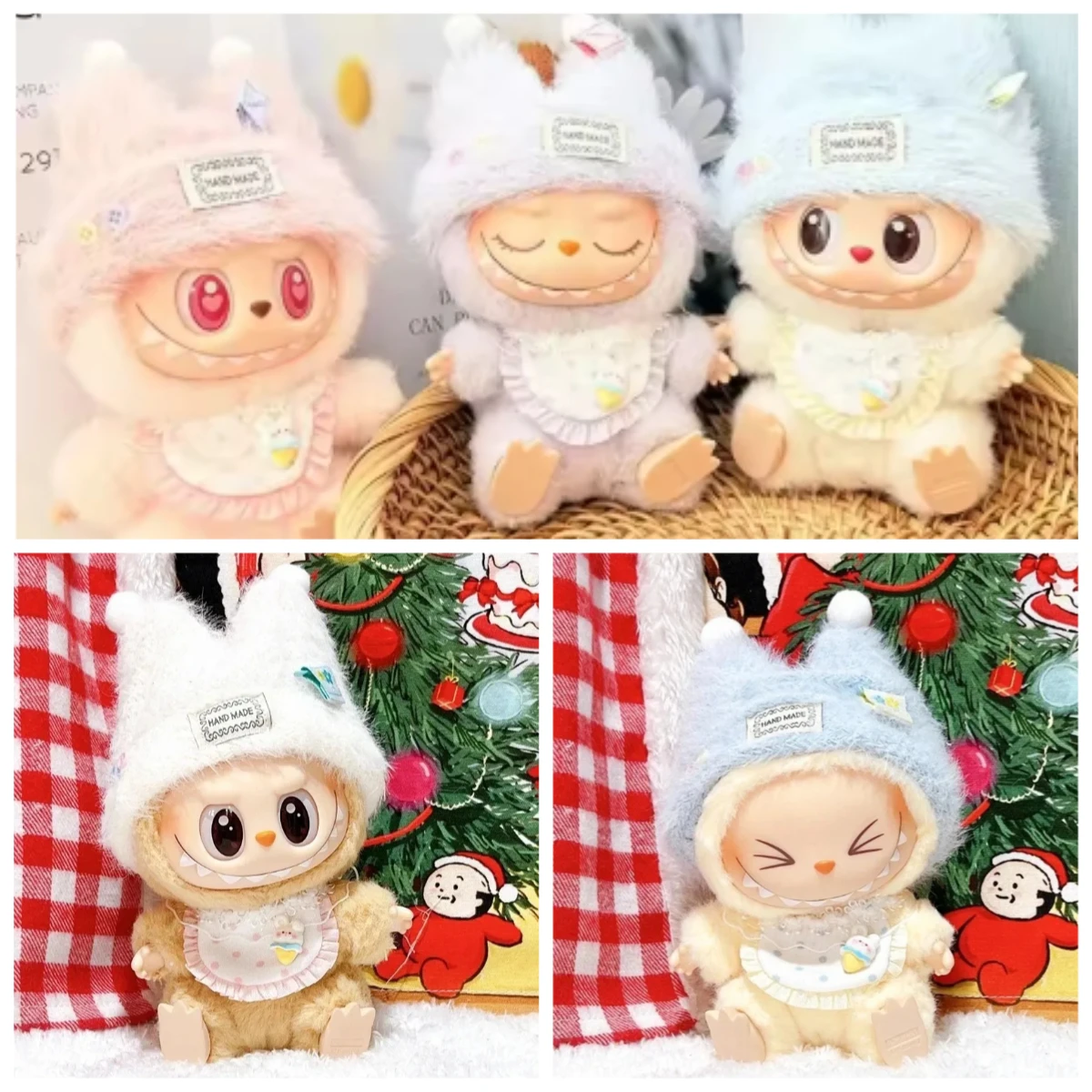 For 15/17cm Labubu Doll Accessories V1 V2 V3 Clothing Bib an