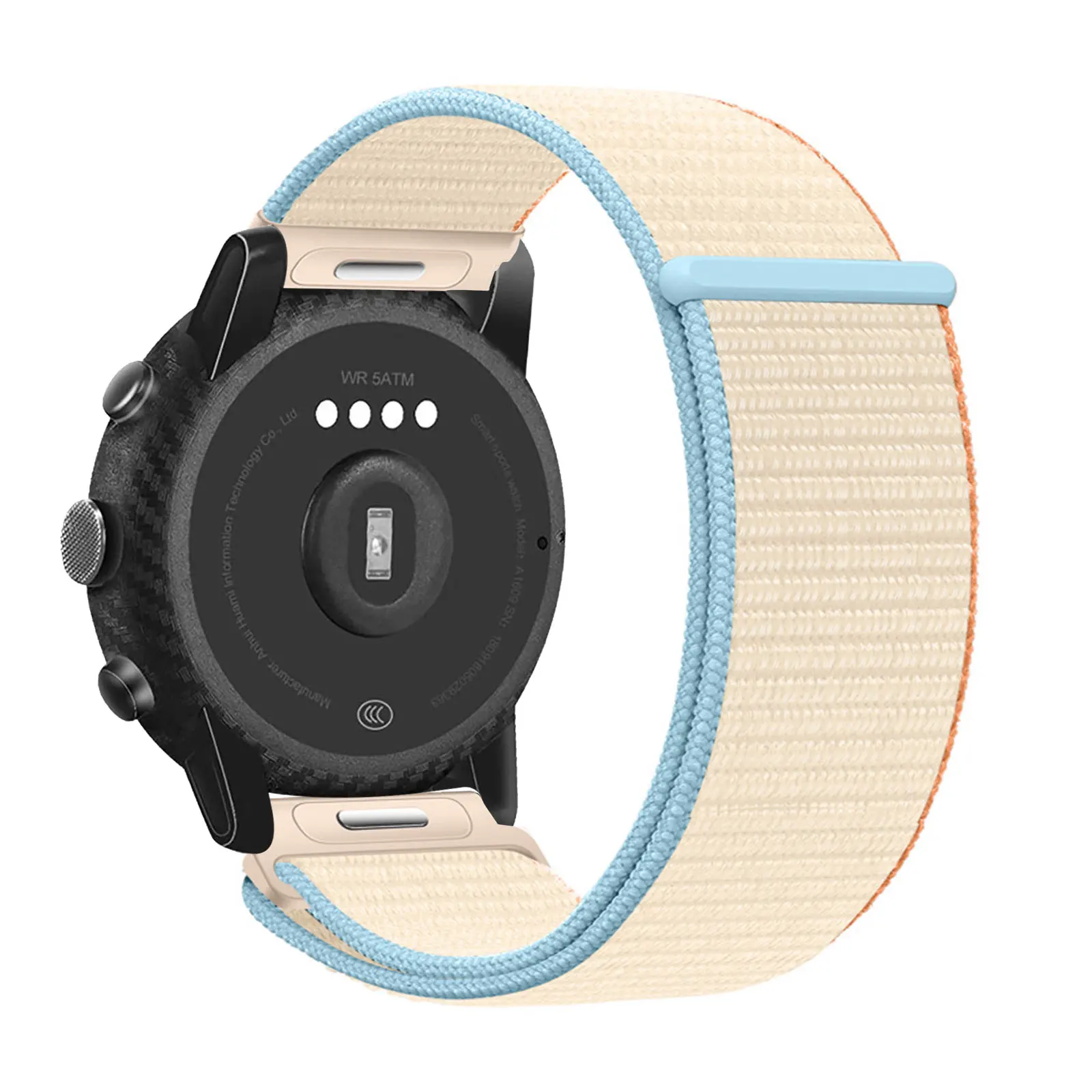 Nylon Bands for Amazfit for GTR 47mm/Cheetah/Cheetah Pro/Cheetah Round/Stratos 3/Stratos 2/Stratos with Velcro and Snap fastener