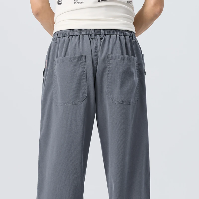 Lyocell Ultra-dünne Eisseiden-Hose für Herren, Sommer, locker geschnitten, kühl, atmungsaktiv, Alltag, Sport, Freizeit, modisch, koreanischer Stil – Detail 17