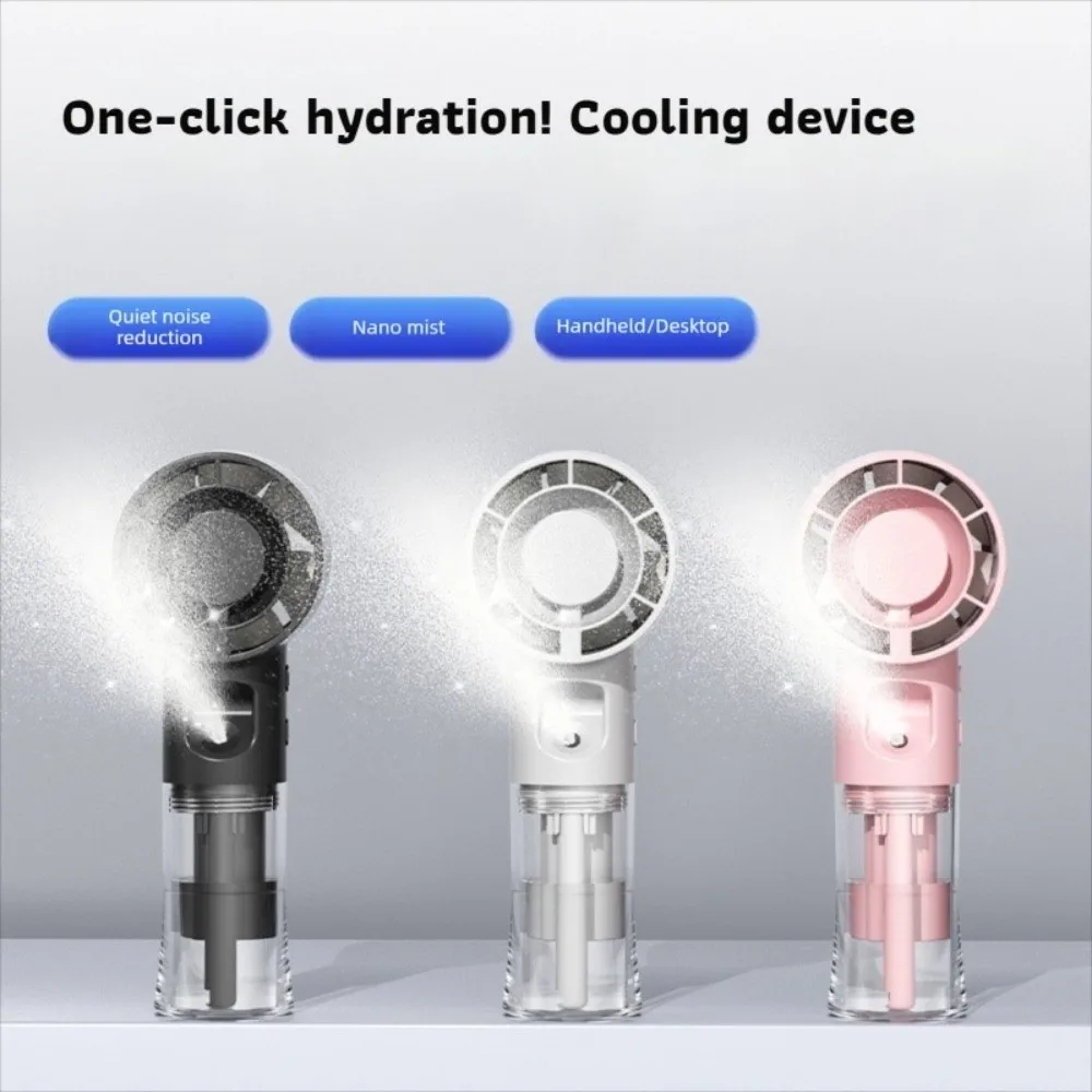 Portable USB Rechargeable Mini Humidifier Spray Fan Cooling Tools with Humidifier Handheld Water Mist Fan Hand Fans Summer