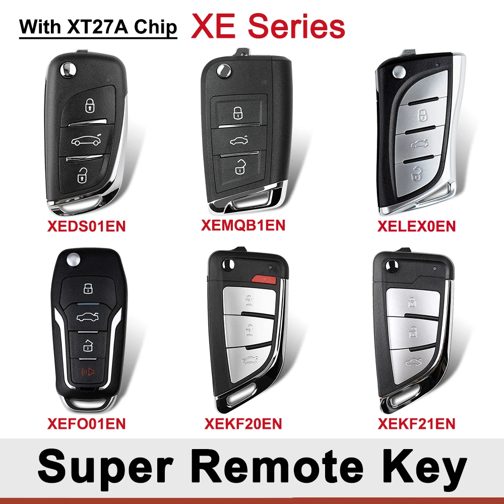 5pcs XE Series Remote Key With XT27A Super Chip XEMQB1EN XEDS01EN XEFO01EN XEKF20EN XEKF21EN English Version