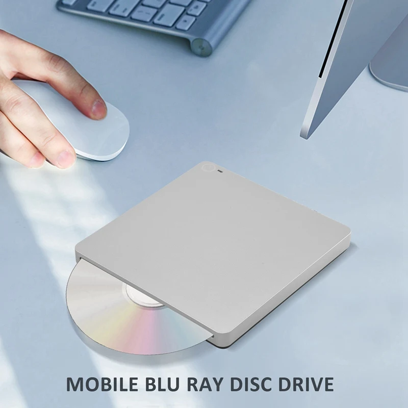 External 3D Blu Ray DVD Drive,USB 3.0 And Type-C Blu Ray CD DVD Drive Player Ultra Slim Slot-In CD DVD Burner