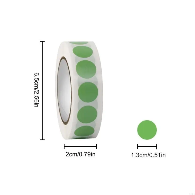 2025 새로운 1000Pcs 13mm 도트 스티커 다채로운 도트 스티커 교실 및 사무실 문서에 대 한 자기 접착 레이블 스티커