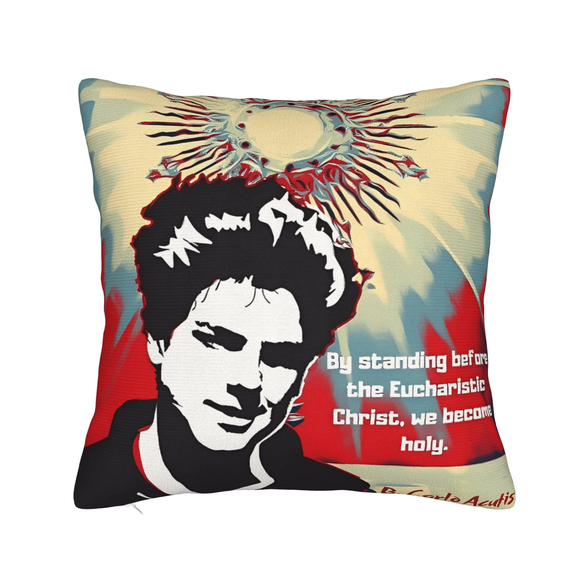 Saint Carlo Acutis Santo Carlo Acutis Pillow Case  Retro Trendy Pillow Cover Design Pillowcases For Wedding Party Home Decor