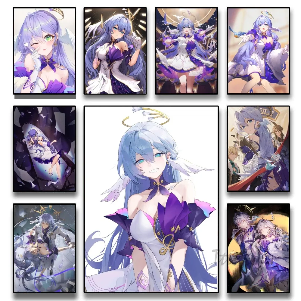 

Robin Honkai Star Rail Impact Poster Paper Print Home Living Room Bedroom Entrance Bar Restaurant Cafe Art Painting Decoration