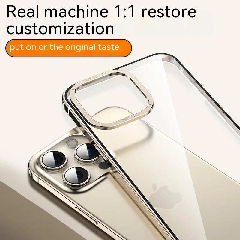 2024 Raw titanium alloy Case For iphone 16 15 Pro Max HD Magnetic magsafe wireless charge macropore lens protective back cover