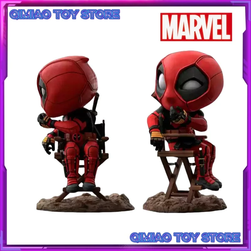 

New Genuine Marvel Deadpool Q Version Character Model Toys Collectibles Holiday Gift Desktop Ornament In Stock
