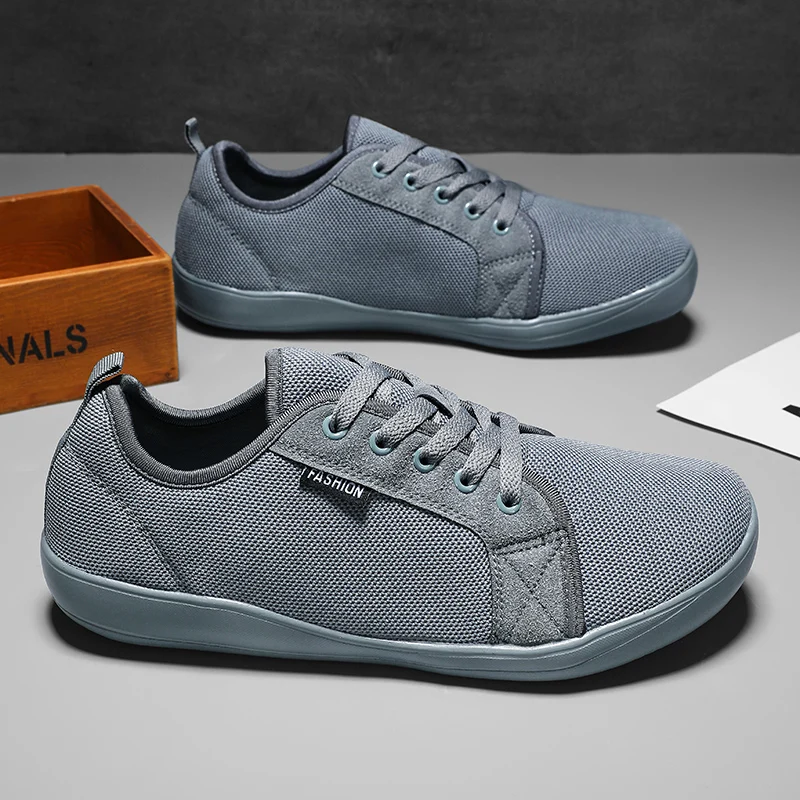 Mens Barefoot Shoes with Wide Toe Box Minimalist Sneakers for Fitness Cross Training Casual Wear and Large Size Comfort