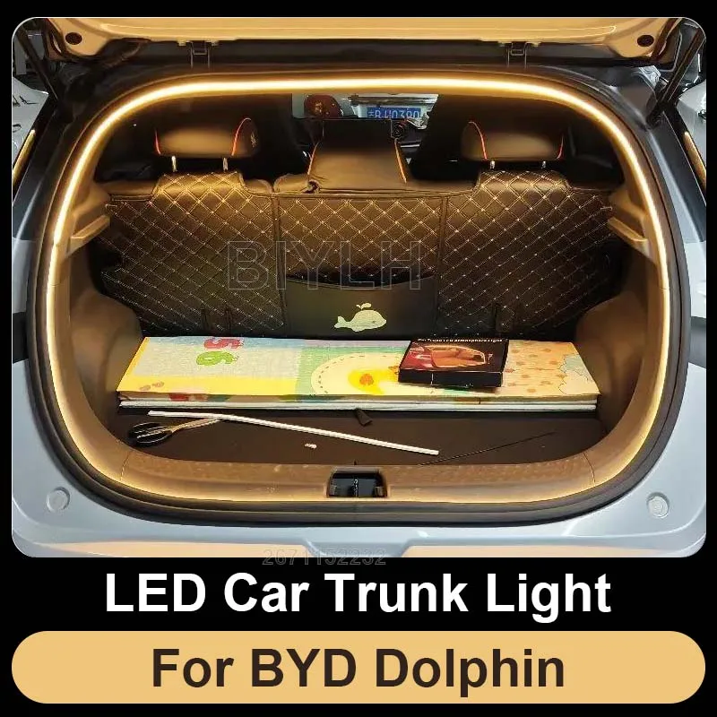 Trunk Light For BYD Dolphin Car LED Ambient Light Customized Tail Box Lamp Brighten The Welcome Light Car Interior Accessories