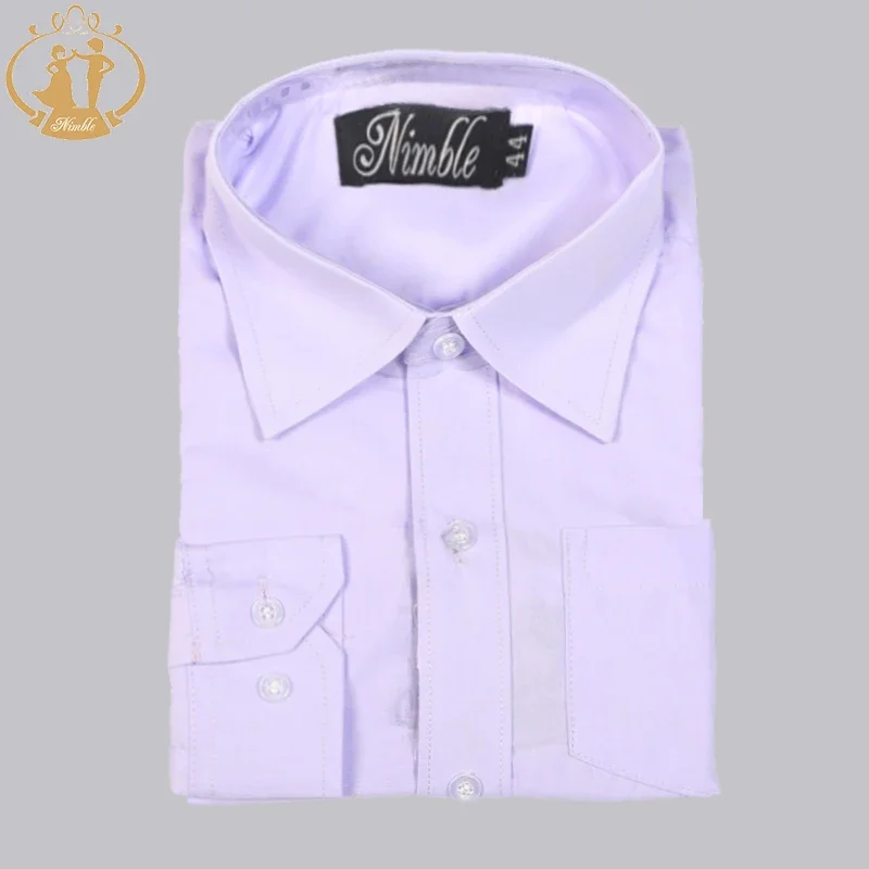 New Baby Boys Shirts KID CLOTHES Formal Wear Cotton Blouses Long Sleeves Tops for Children White Blue and White