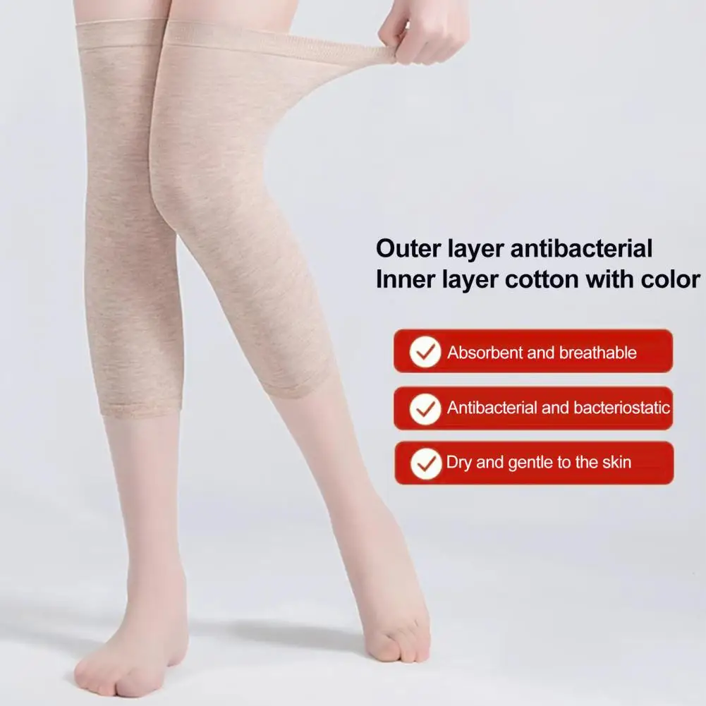 Autumn Winter Leg Protection Soft Knee Warmers for Protection Breathable Cotton Leg Sleeves Elastic Thermal Pads for Autumn