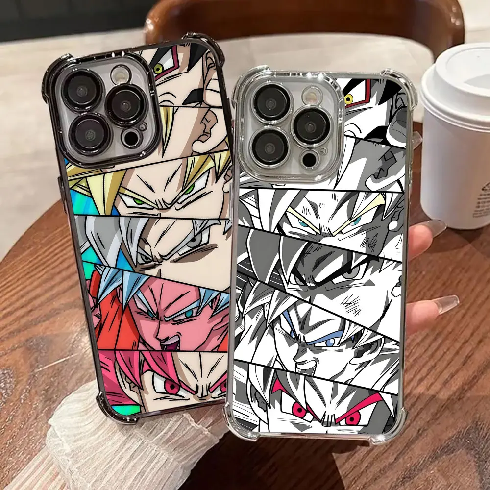 Anime GokuS Super Eyes Head Plating Phone Case For Samsung A37 A57 A07 A36 A16 A06 A35 A55 A25 A26 A15 A54 A34 A24 A14 A05 4G 5G