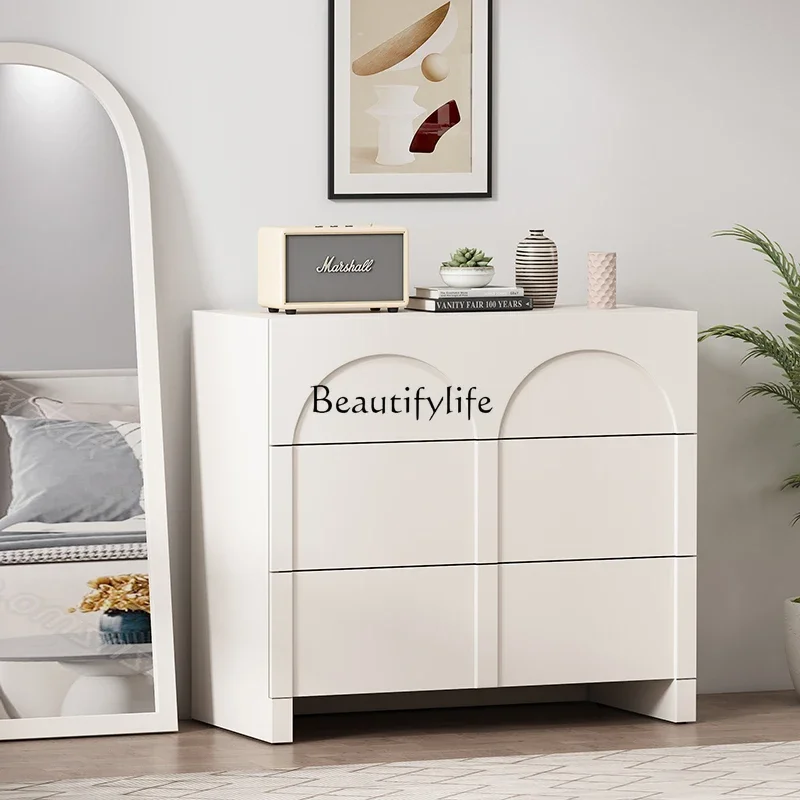

12Nordic side cabinet storage Bedroom storage Simple modern arched wall cabinet