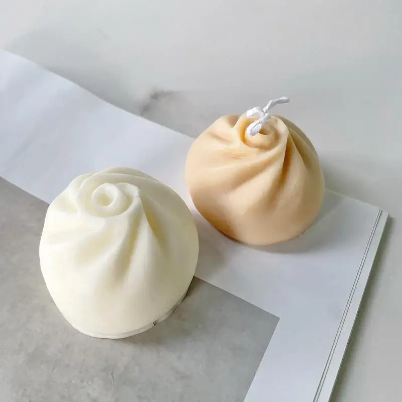 Heat Resistant 3D Steamed Bun Dumpling Silicone Mold Food Grade DIY Mould for Candle Soap Plaster Baking Use