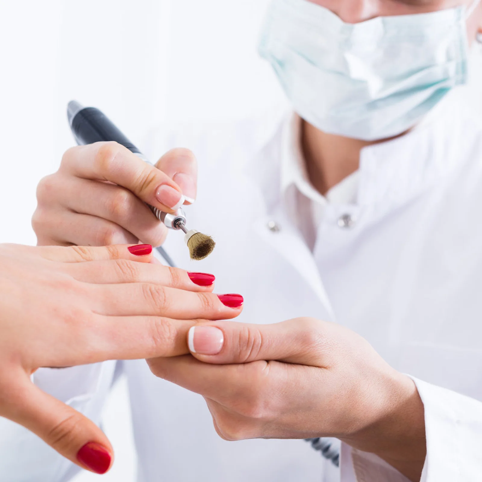 

4pcs Nail Drill Cleaning Brush Copper Wire Bristles For Root Canal Files Machine Needles Nail Art Grinder Polishing Head Tool