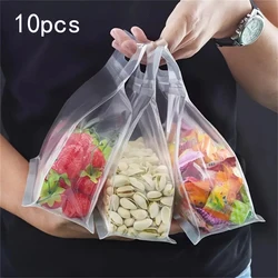 10pcs Reusable Leakproof Food Storage Bag For Nut Grain Vegetable Fruit And Snack, Kitchen Organizer, Storage Container