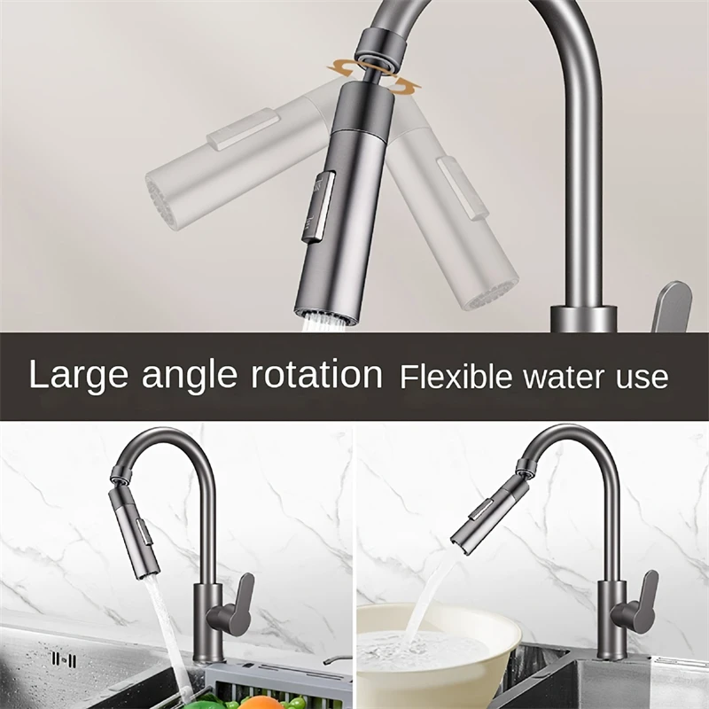 Universal Extension Device Faucets Kitchen Vegetable Washing Basin Water Nozzle Pressure Conversion Joint Large Angle Rotation