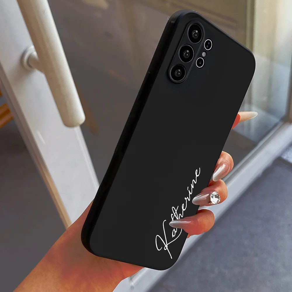 Customized Text Case For Samsung Galaxy S8 S9 S10 S20 S21 S22 S23 S24 FE Plus Ultra 5G S20+ S21+ S22+ Print Your Signature view 4