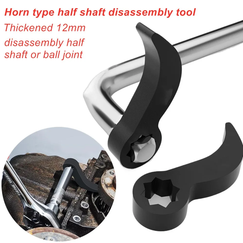 

New Angle Type Half Axle Disassembly Tool,Drive Pry bar Adapter used for Open-end Wrenches,Disassembling Axles Repair Tool