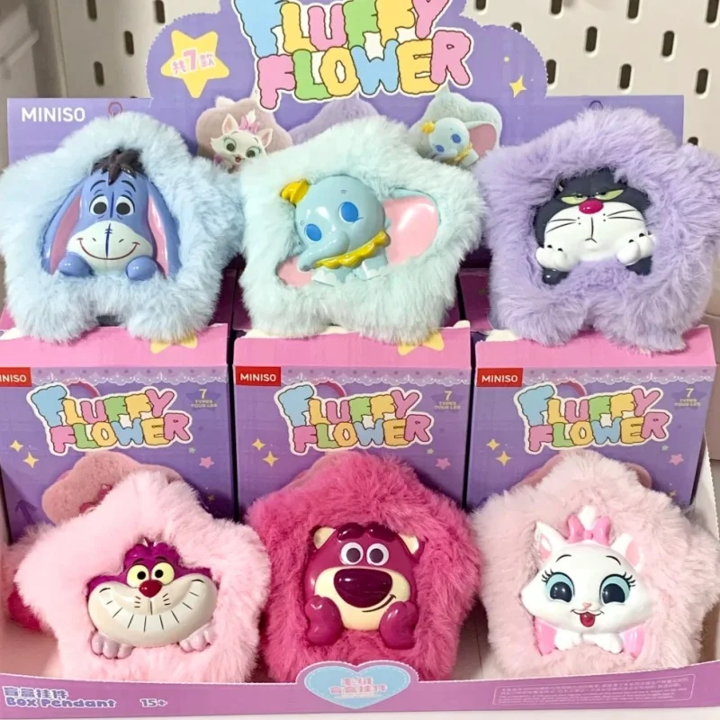 

Genuine Hairy Season Fluffy Flower Blind Box Cute Plush Doll Decor Bag Pendant Dumbo Lotso Lucifer Eeyore Anime Peripheral Gift