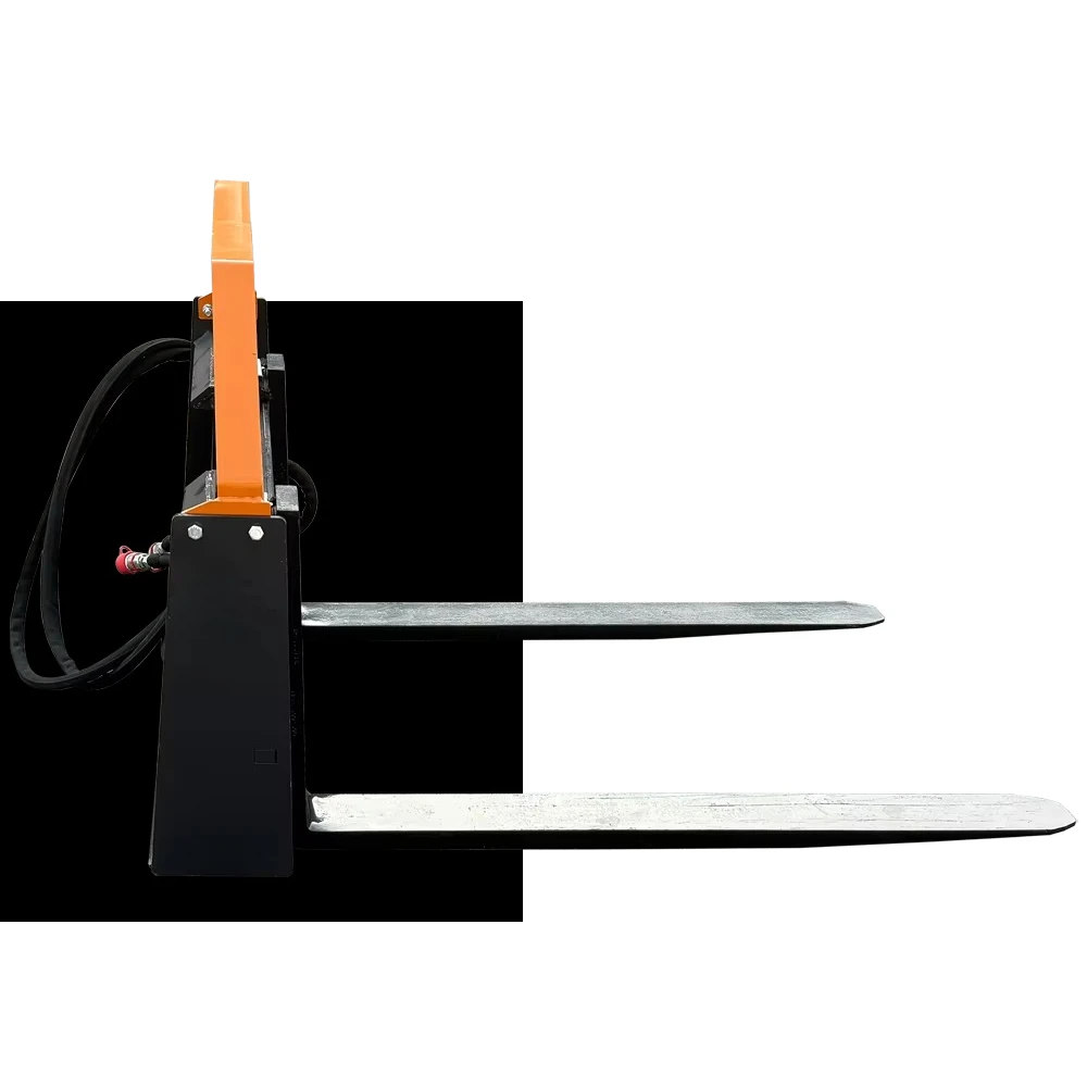 Hydraulic Adjustable Pallet Fork 3000 Lbs Rating High Performance Skid Steer Construction Machinery Attachment