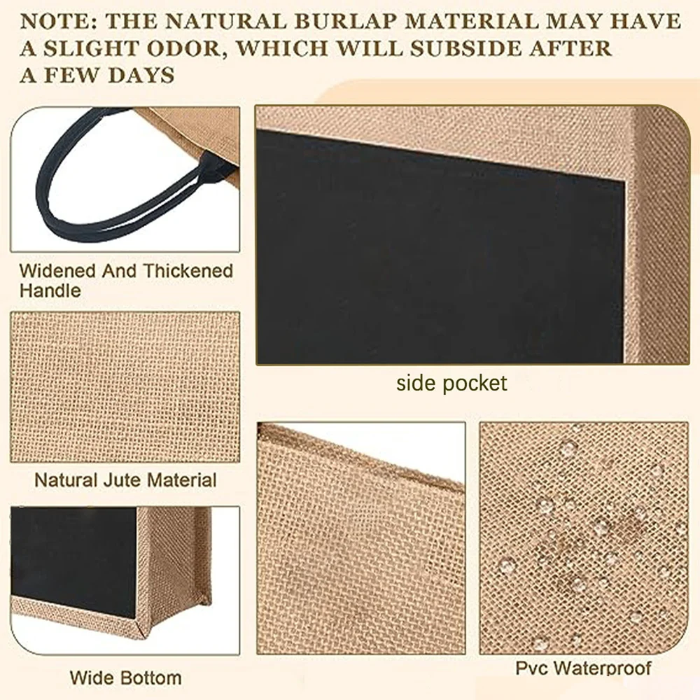 Customizable Name Women's Shopping Bag Reusable Linen Handbag Fashion Pattern Series Grocery Shopping Bag