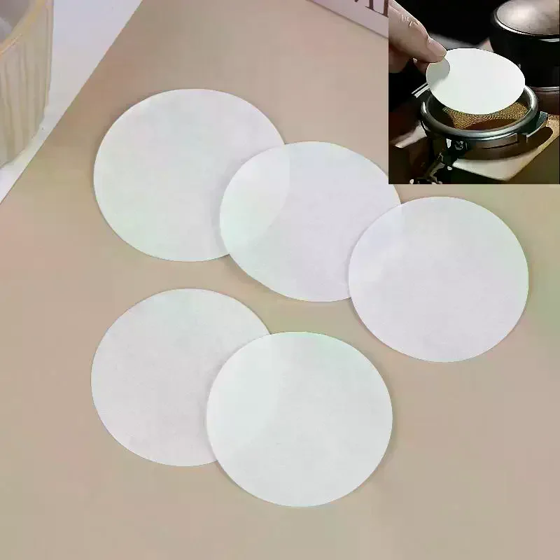 100/500Pcs 51/53/54/58mm Unbleached Espresso Filter Coffee Paper Filter Puck Screen Portafilter Paper For Breville Barista