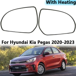 For Hyundai Kia PEGAS 2020 2021 2022 2023 Car Accessories Side Rearview Lenses Mirror Reflective Glass Lens with Heating