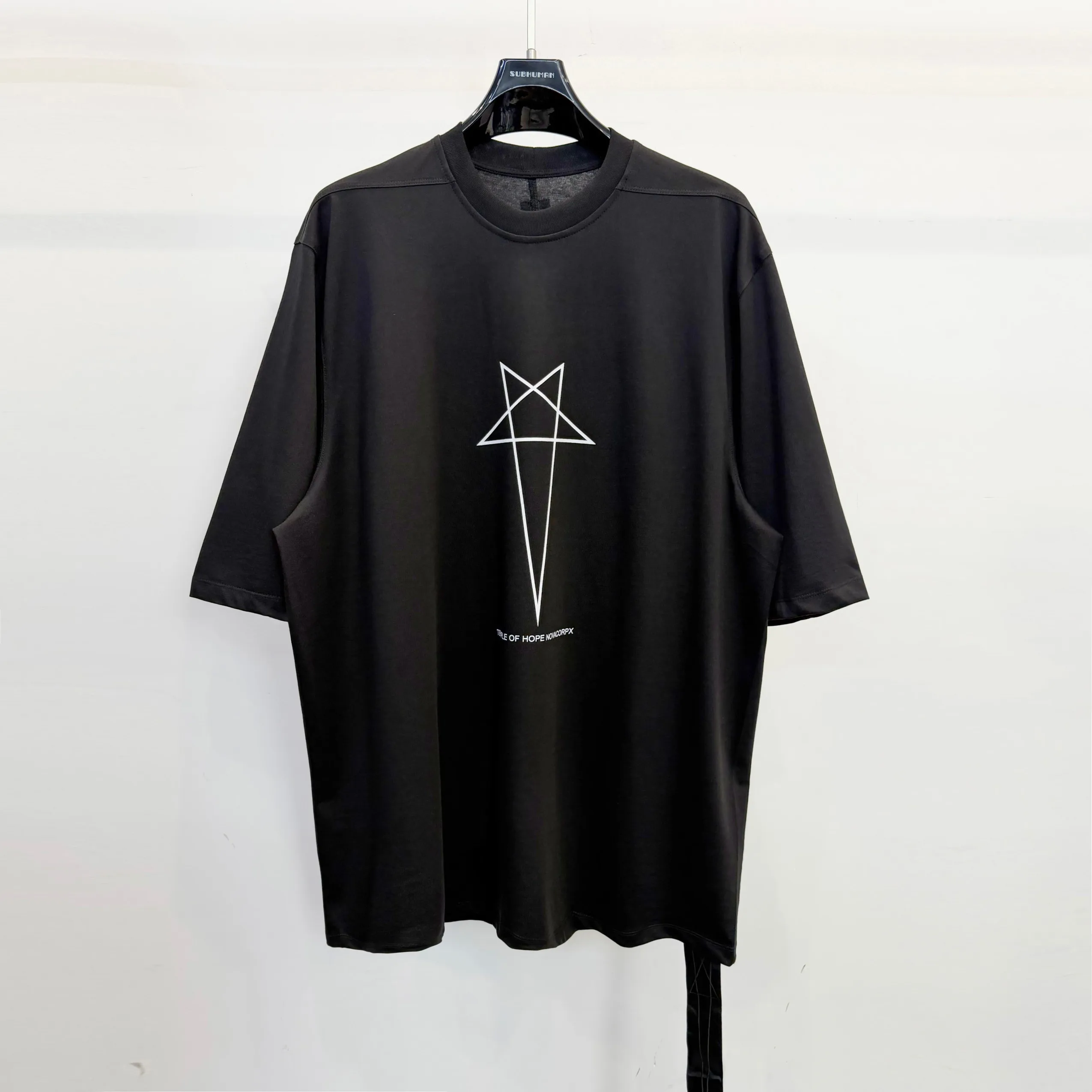Owen Seak Men's Oversized T-Shirt 100% Cotton Gothic Casual Top Tee Summer High Street Designer Shirt for Women Black White