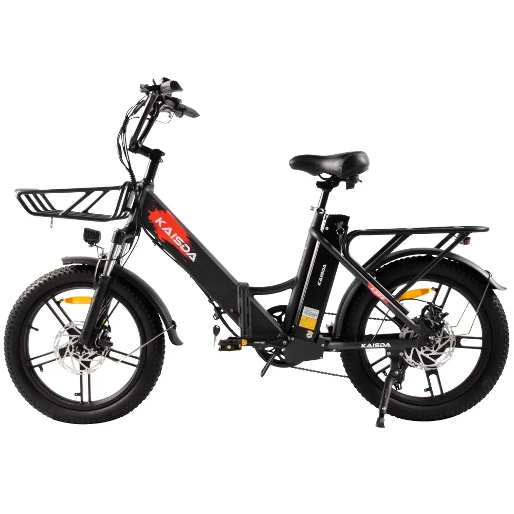 AliExpress KAISDA K201 adult E-bike 250W 36V 10.4Ah battery Electric Bike,20-inch All-terrain fat tire E-Mountain bike Electric snowmobiles