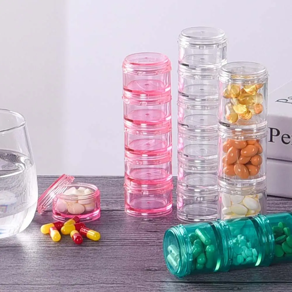 Waterproof Storage Container Weekly Tablets Pill Organizer Pill Dispenser Travel Pill Case 7 Days Pill Box