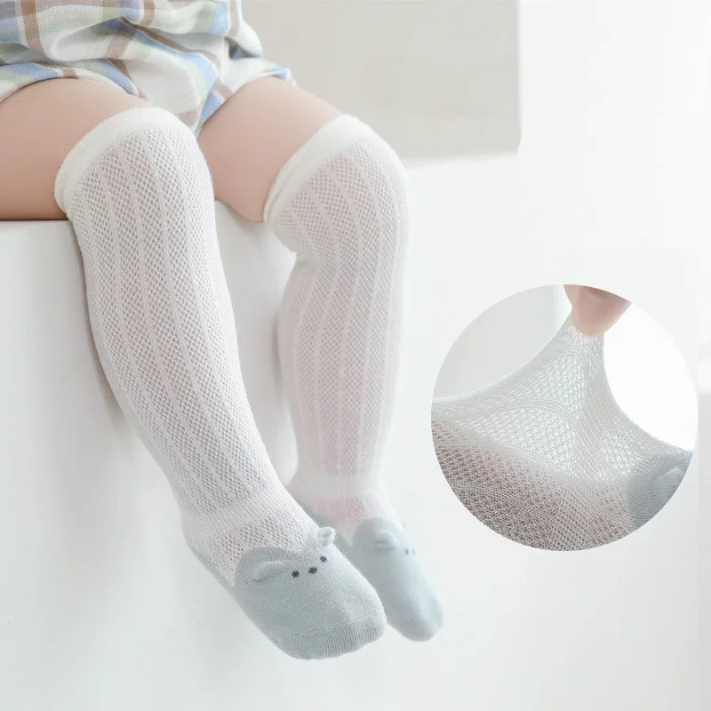 

Summer newborn baby mosquito proof socks Loose mouth boneless baby socks Cartoon cute boys and girls long tube sock's