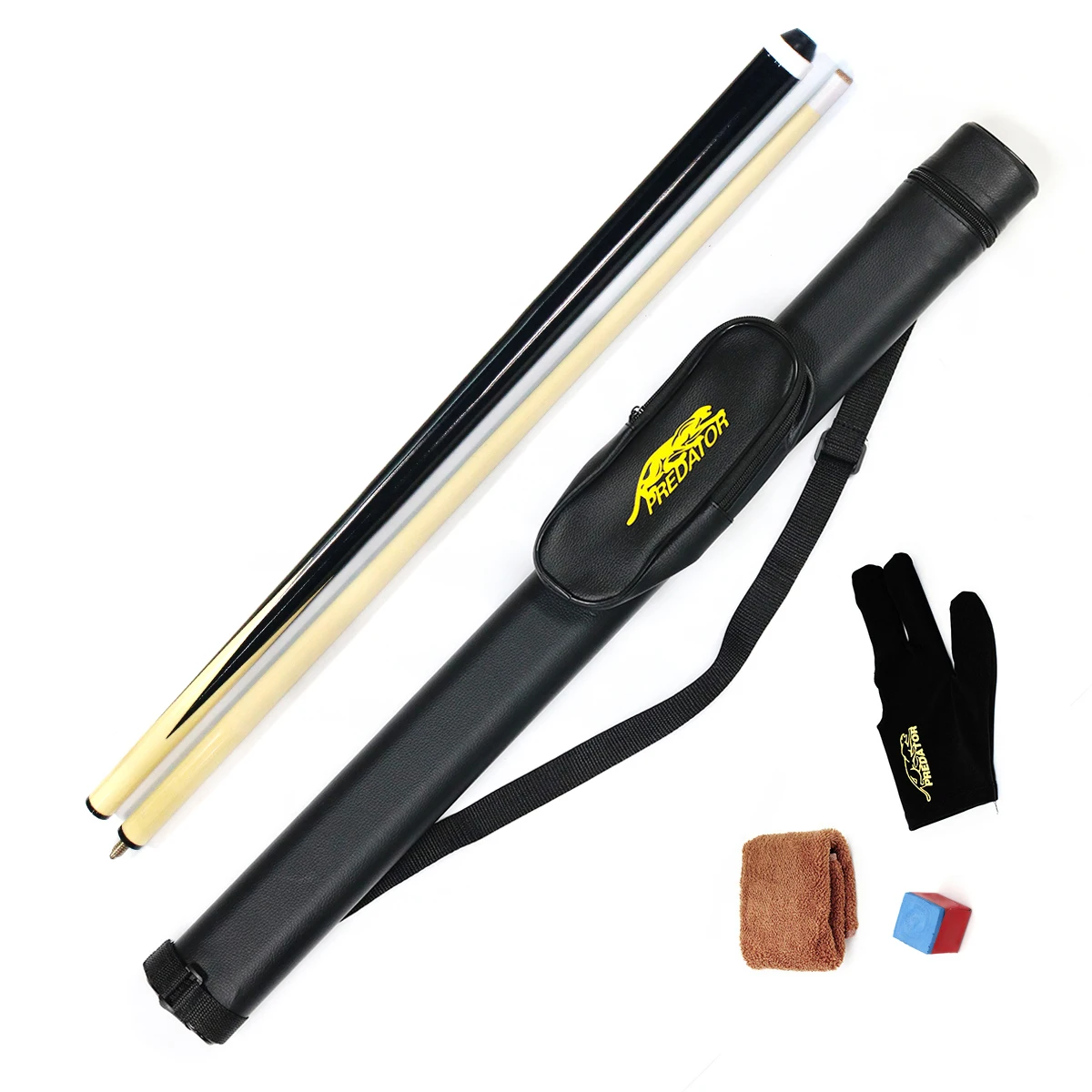 Gift Set of Billiard Snooker Play Pool Cue with Case Kit 1/2-PC