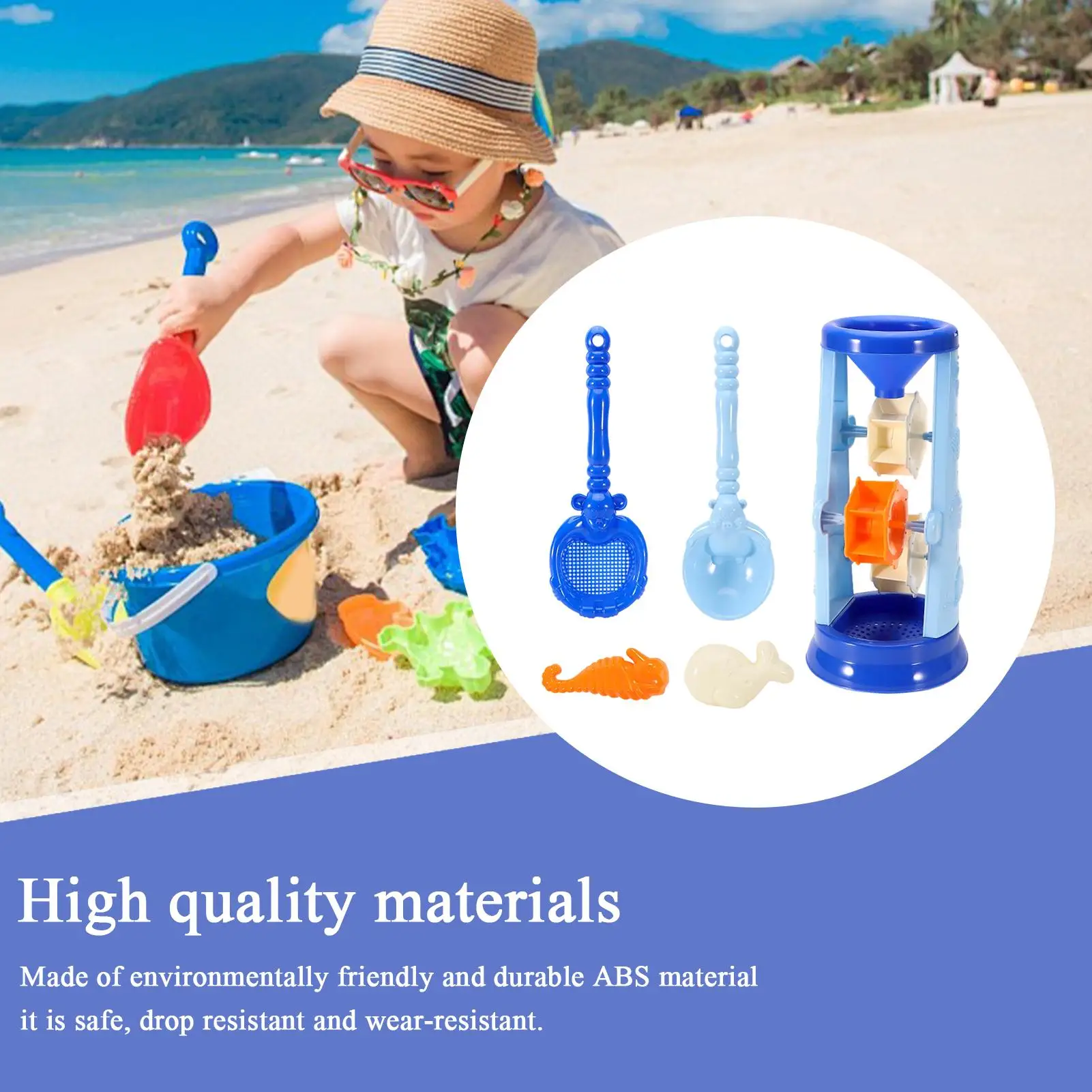 Sand Toys For Kids Sea-Themed Children Beach Sand Toys Boys Girls Castle Building Imaginative Play Game For Camping Backyard