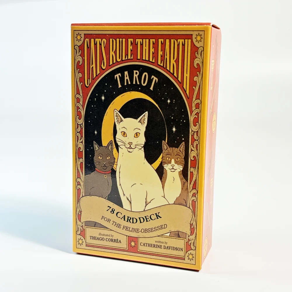78-بطاقة القطط تحكم الأرض التارو الوردي رايدر بطاقات التارو لعبة للمبتدئين مجلس اللعب لعبة الطاولة للحزب