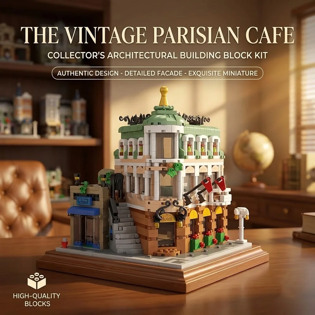 850 pieces of stylish street designs, kit sets, 2026 model, hotel models constructed from ABS plastic material.