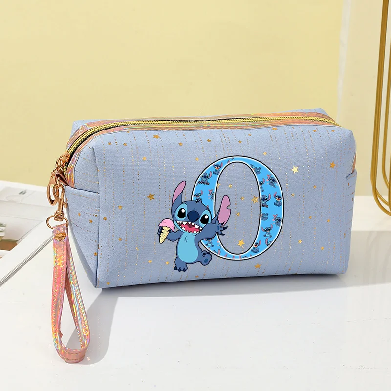 ديزني غرزة حقيبة مستحضرات التجميل نجوم تخزين أكياس النساء المحمولة السفر سستة ماكياج حقيبة أدوات الزينة سعة كبيرة رسالة أكياس A-z #5