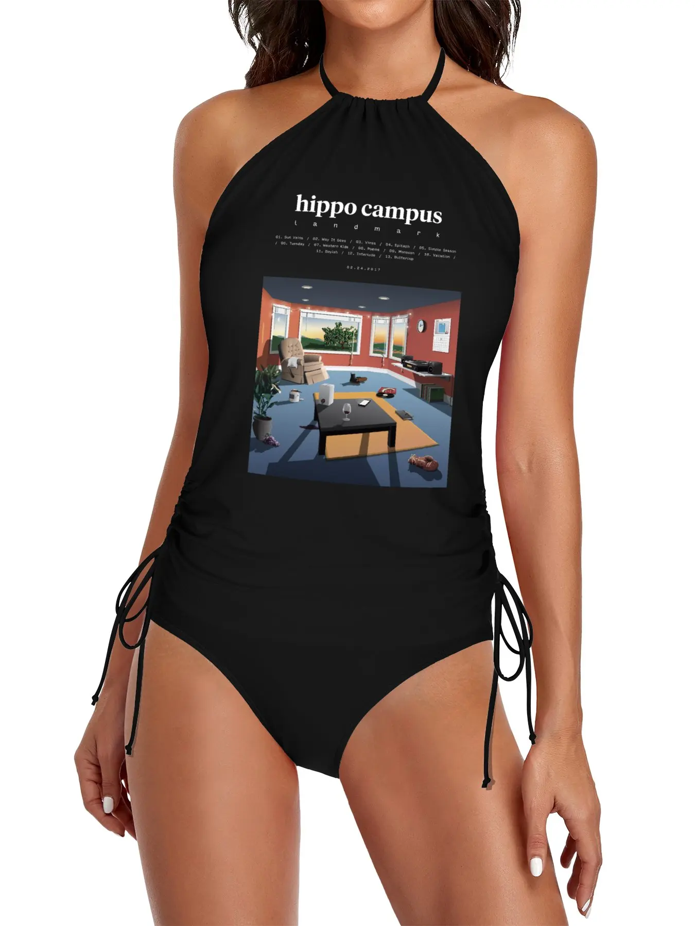 

Hippo Campus - Landmark (2017) Music Album Cover Poster Split Swimsuit Set cute swimsuit women's beach outfit