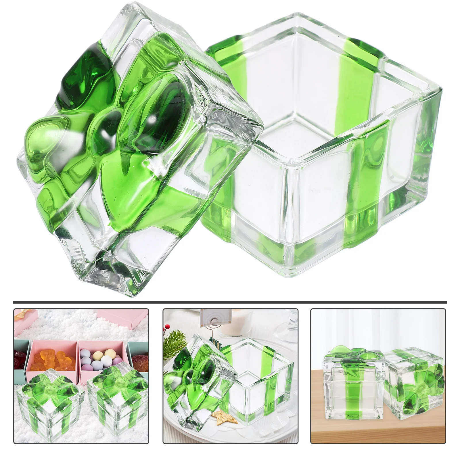 

Crystal Candy Container Storage Jar Sealed Lid for Snacks Dried Fruit Wedding Gift Box Household Candy Crystal Jars with Lids