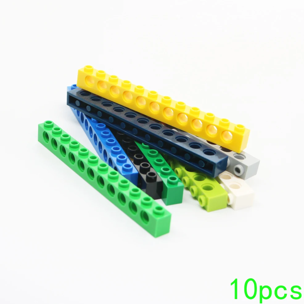 BuildMoc 10PCS High-Tech Assemble Particle 3895 1x12 Brick Building Blocks Kit Replaceable Part Toys For Children Gifts