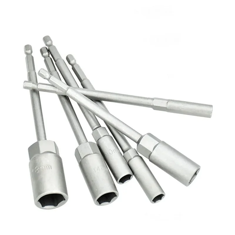 150mm Deep Nut Driver Bits Set Impact Socket 1/4