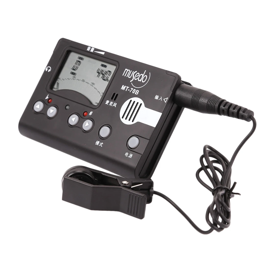 【CYBER MONDAY】 MT-70B Tuner with Clip-on Pickup & Built-in Microphone Electronic LCD Tuner Metronome Tone Generator for Guzheng