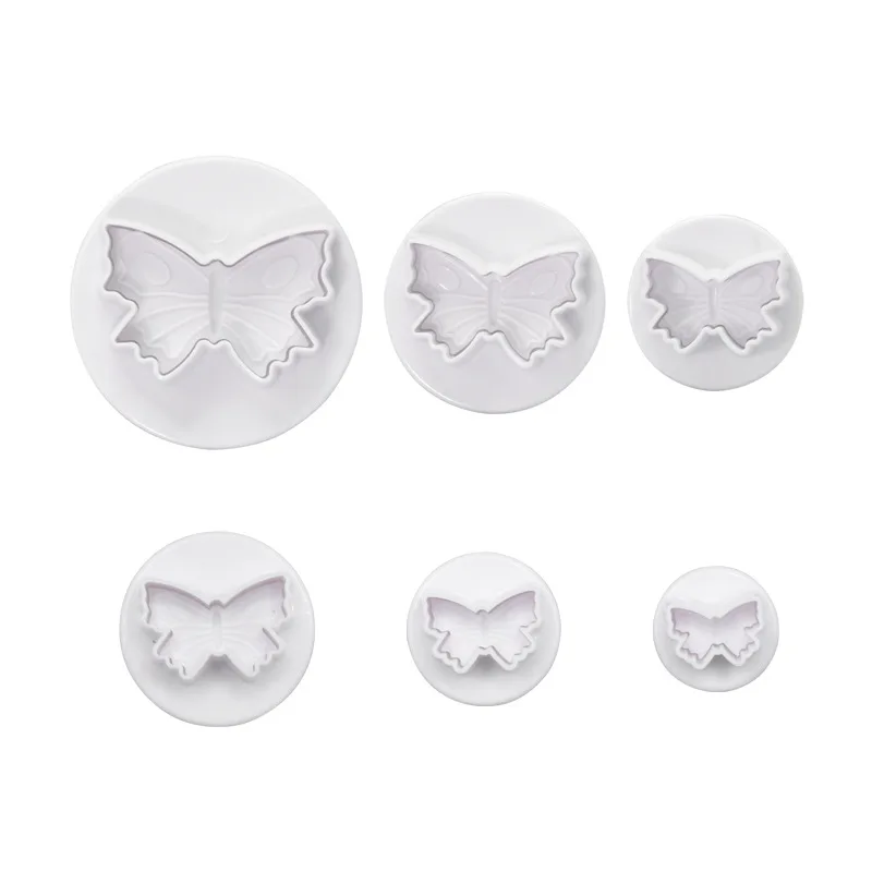 3Pcs/Set Butterfly Shape Fondant Cookie Cake Mold Cooking Chocolate mould Decorating Tools Specialized E735