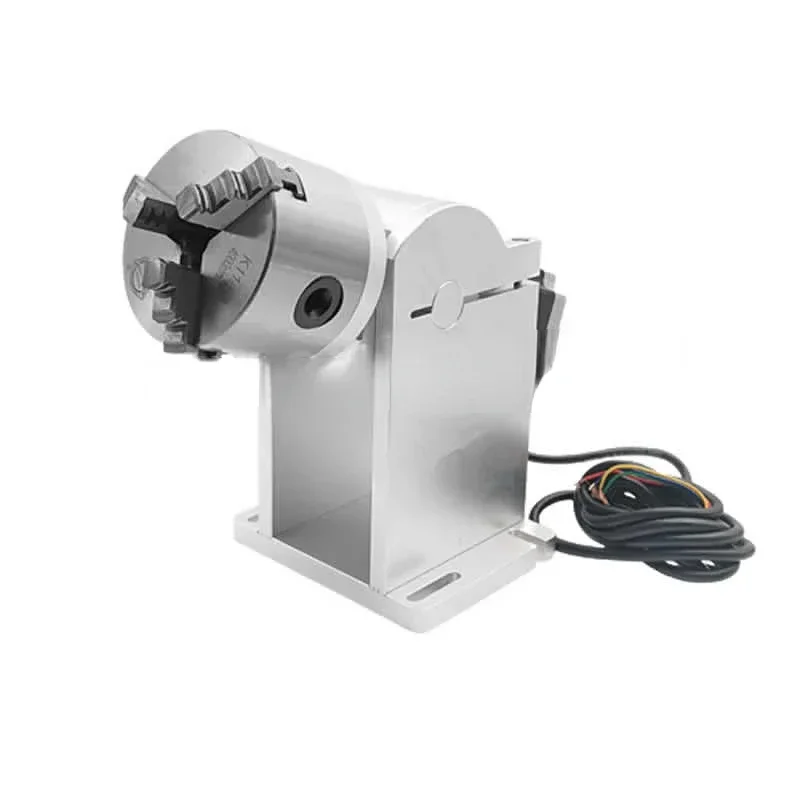 

Professional LY D80 D100 3 Claws Rotary Axis Diameter 80mm 100mm Max For Fiber Laser Carving Engraving Marking Machine Use Short