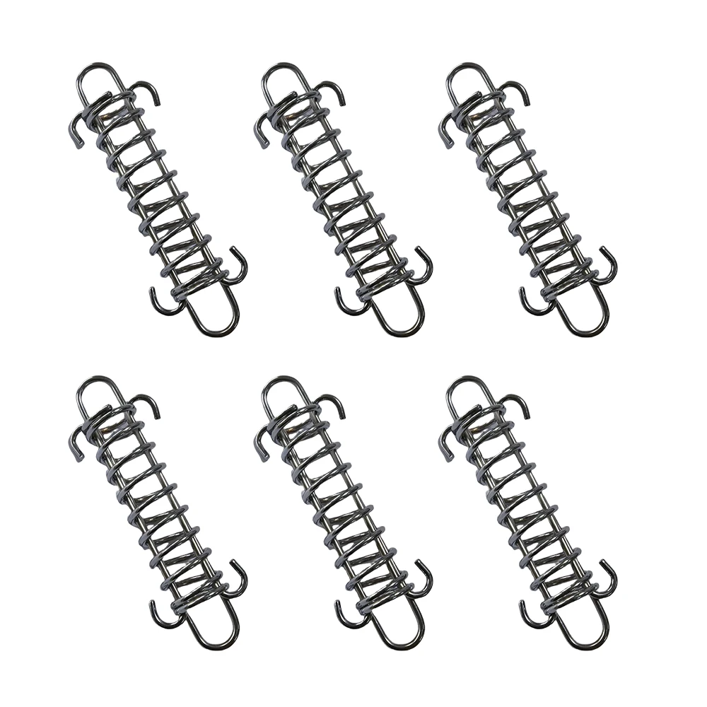 6/10 Uds tienda de campaña cuerda de viento hebilla de resorte cuerda resorte para toldo cadena de perro resortes de tensión sol vela sombras resortes tensión