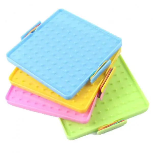 Assorted Geometric Learning Boards with Rubber Bands Classroom Set for Kids